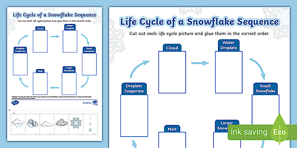 Life Cycle of a Snowflake Sequence - T Sc 1702565479 Life Cycle Of A Snowflake Sequence Cut And Paste Activity Ver 1 
