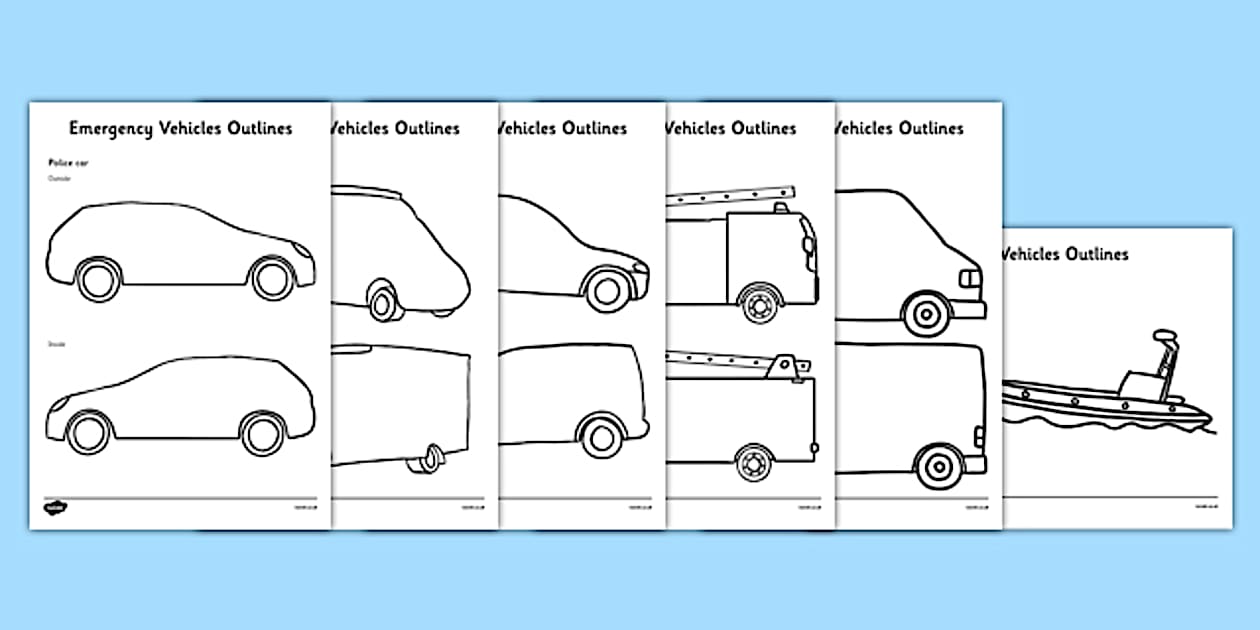 Emergency Vehicles Outlines
