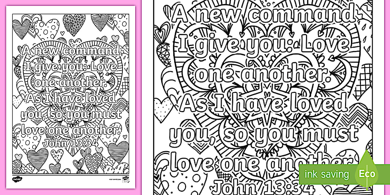 John 13 34 Mindfulness Coloring Page Twinkl John 13 34 mindfulness coloring page twinkl