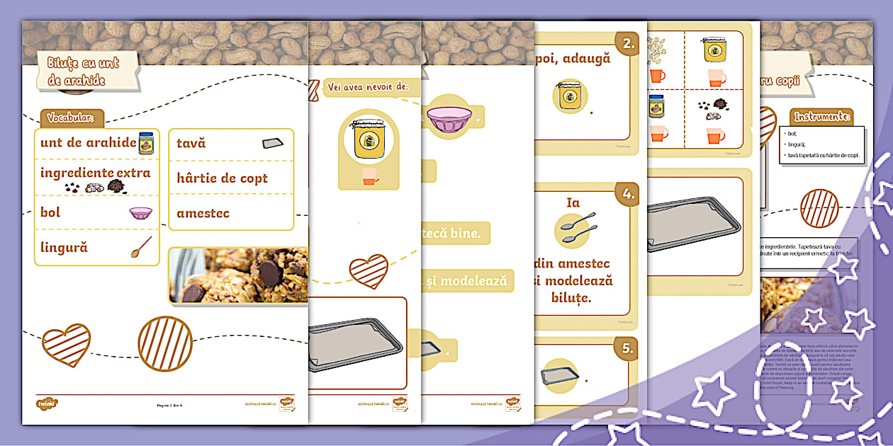 Biluțe cu unt de arahide Rețetă cu instrucțiuni pentru copii