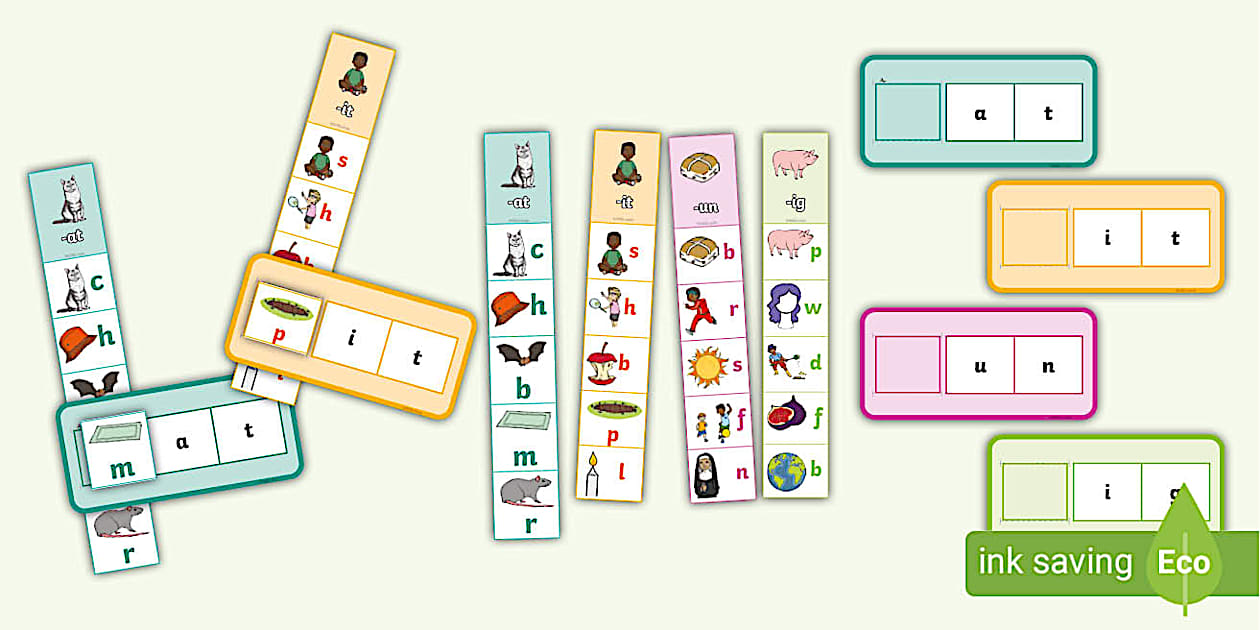 Phonics Rulers (-at, -it, -un, -ig sounds) | Twinkl - Twinkl