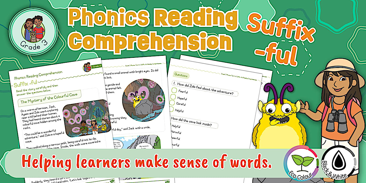 Grade 3 Phonics - T4 - Suffix -ful - Reading Comprehension