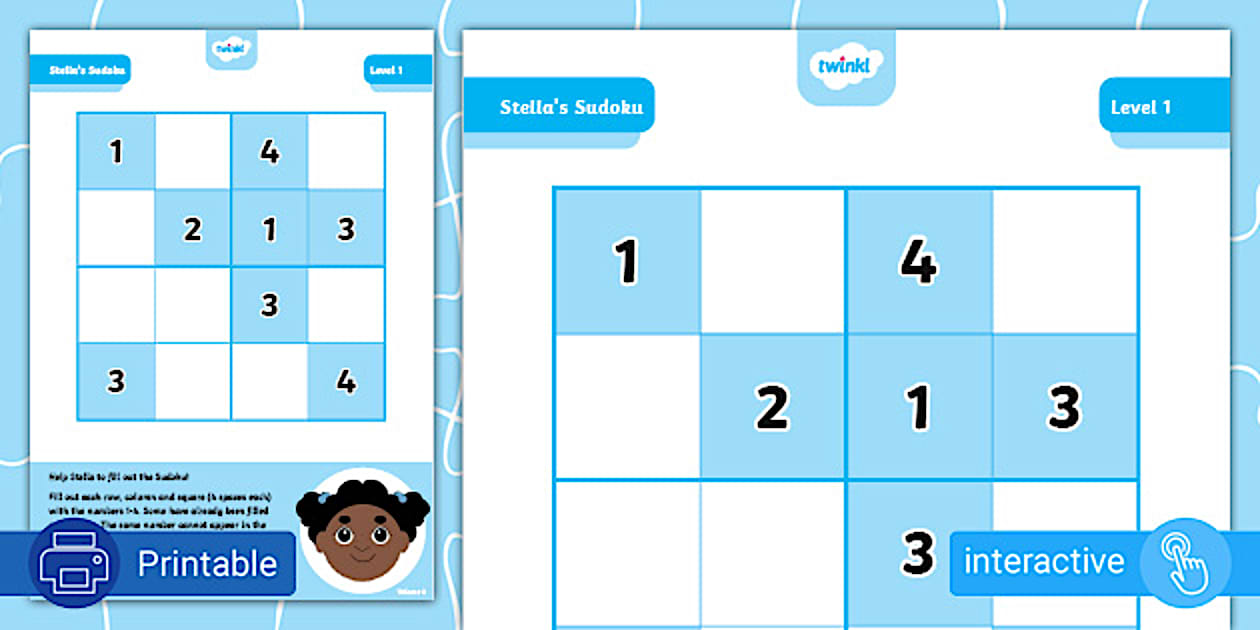 Stella’s Sudoku - Volume 6 - Logic Puzzles For Kids – Twinkl