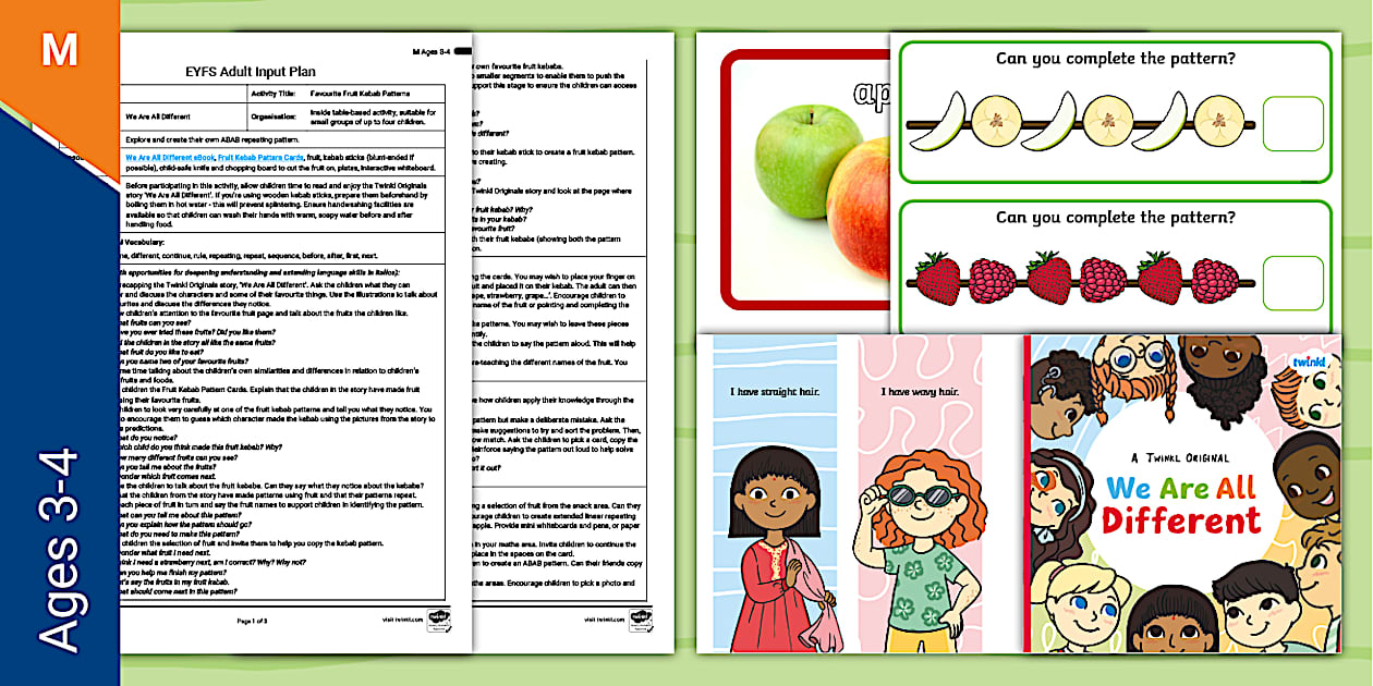 We Are All Different Favourite Fruit Kebab Patterns Plan