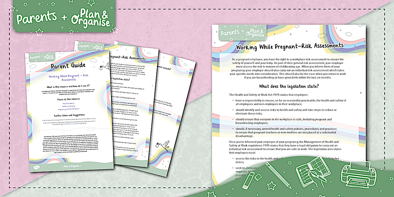 FREE! - Working While Pregnant - Risk Assessments | Maternity Leave Planner