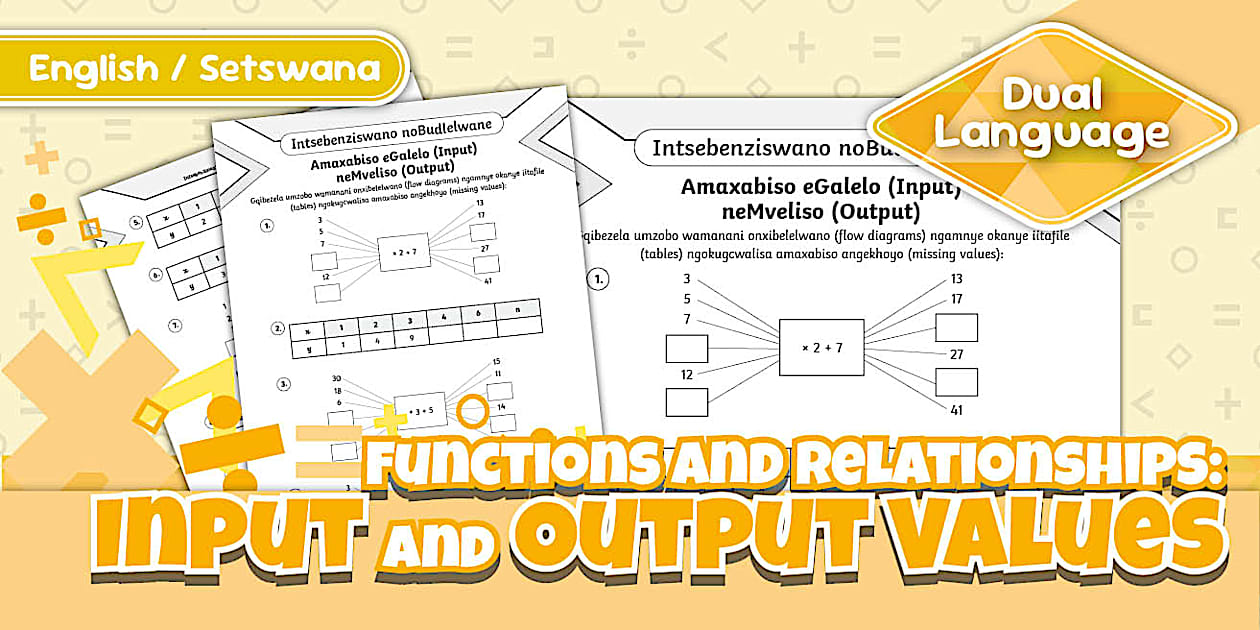 Grade 7 Maths - Term 3 - Functions and Relationships: Input and Output ...