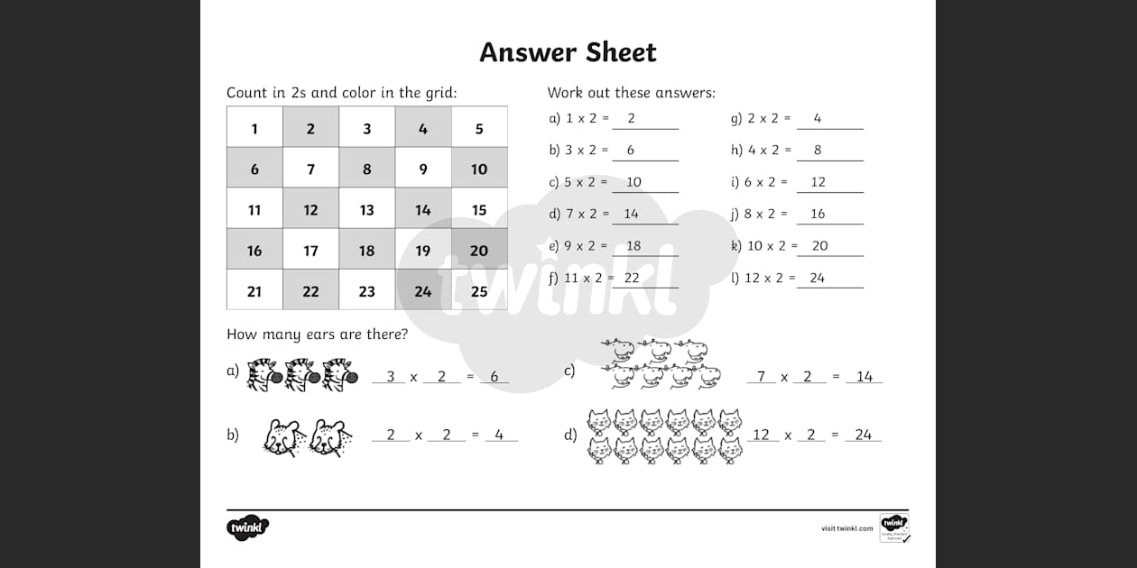 2 Times Table | Educational Resources | Twinkl USA