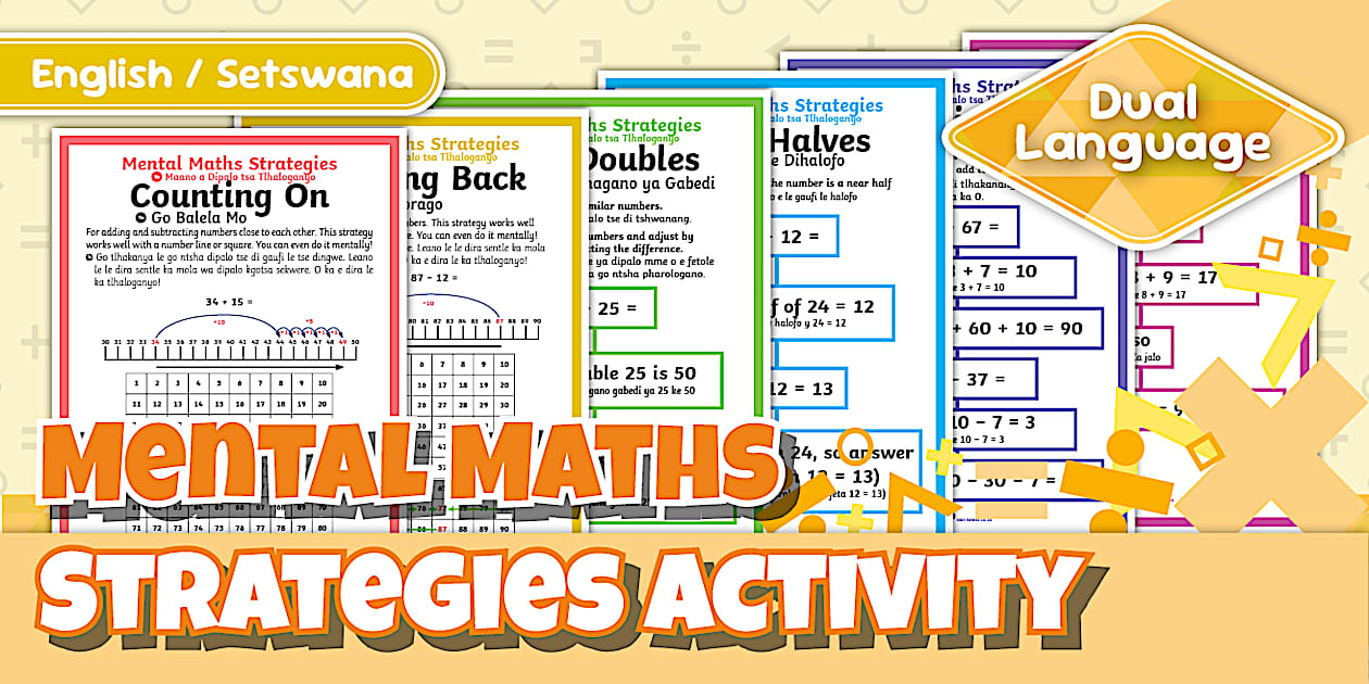 Grade 4 Maths - Term 4 - Mental Maths Strategies - Activity Sheet