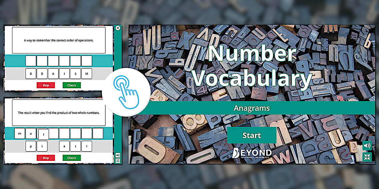 👉 Number Game - Vocabulary Anagrams | Beyond Secondary