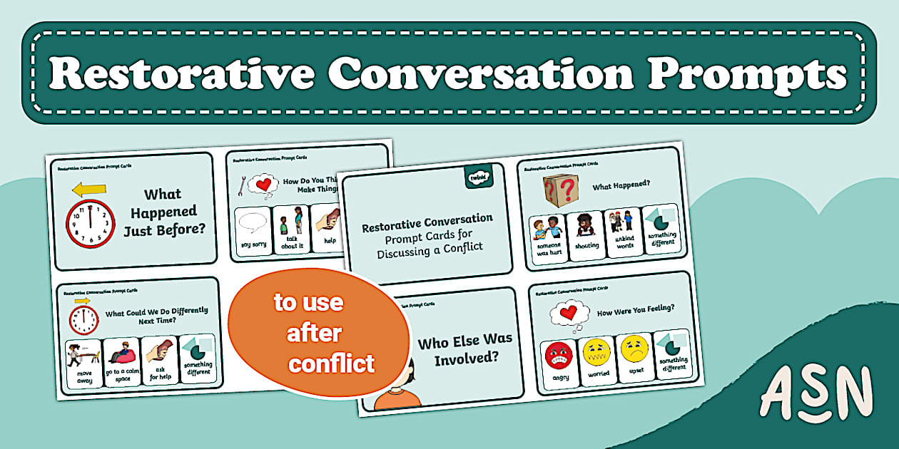 Restorative Conversation Prompt Cards (Conflict)