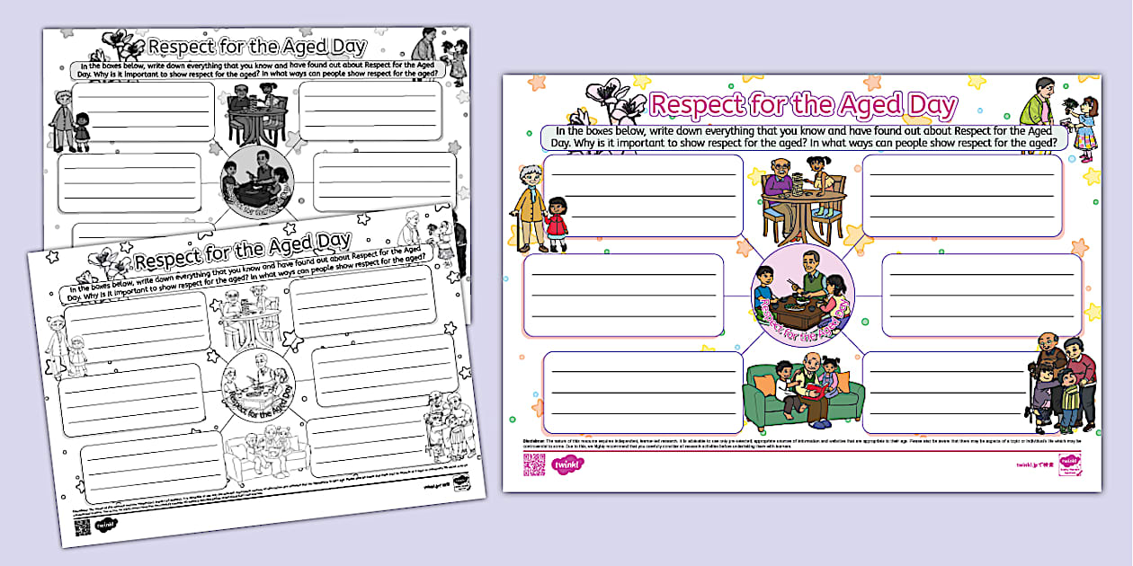 * NEW * Respect for the Aged Day Mind Map (teacher made)