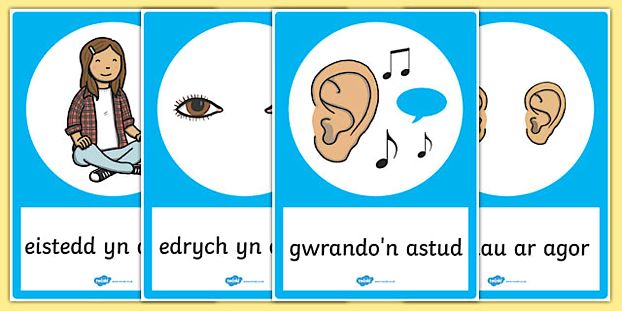 Good Listening Posters Cymraeg (teacher made) - Twinkl