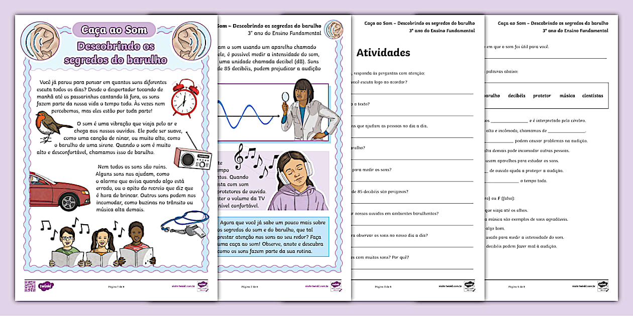 Caça ao Som – Folha de Atividades