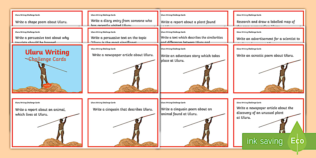 Uluru Writing Challenge Cards (teacher made) - Twinkl