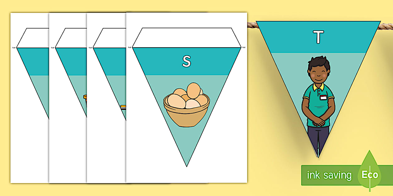 The Supermarket Aistear Display Bunting (teacher made)