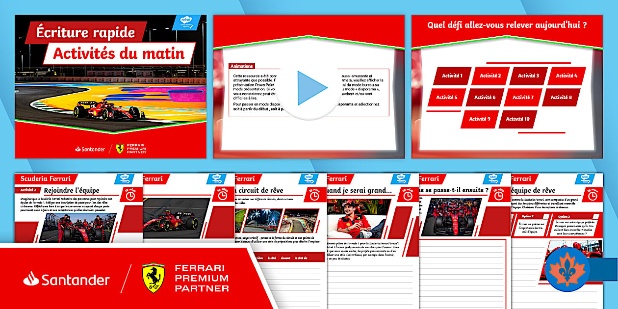 Scuderia Ferrari F1: Fast Morning Activities[Ages9-11]French