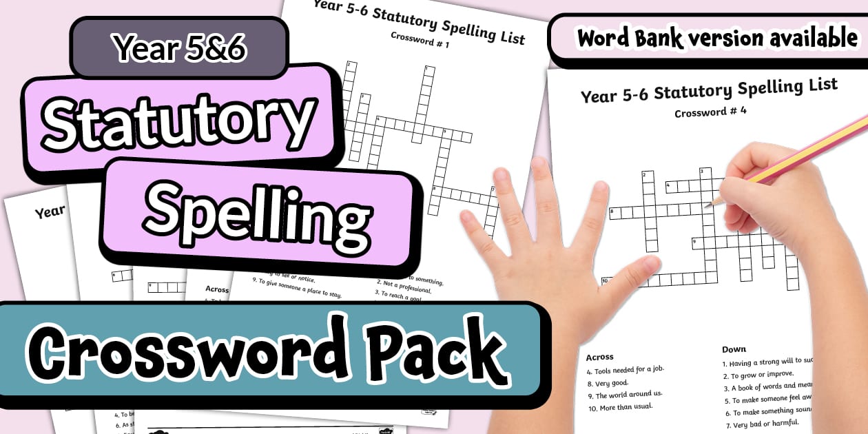 year-5-6-statutory-spelling-list-crossword-pack-twinkl