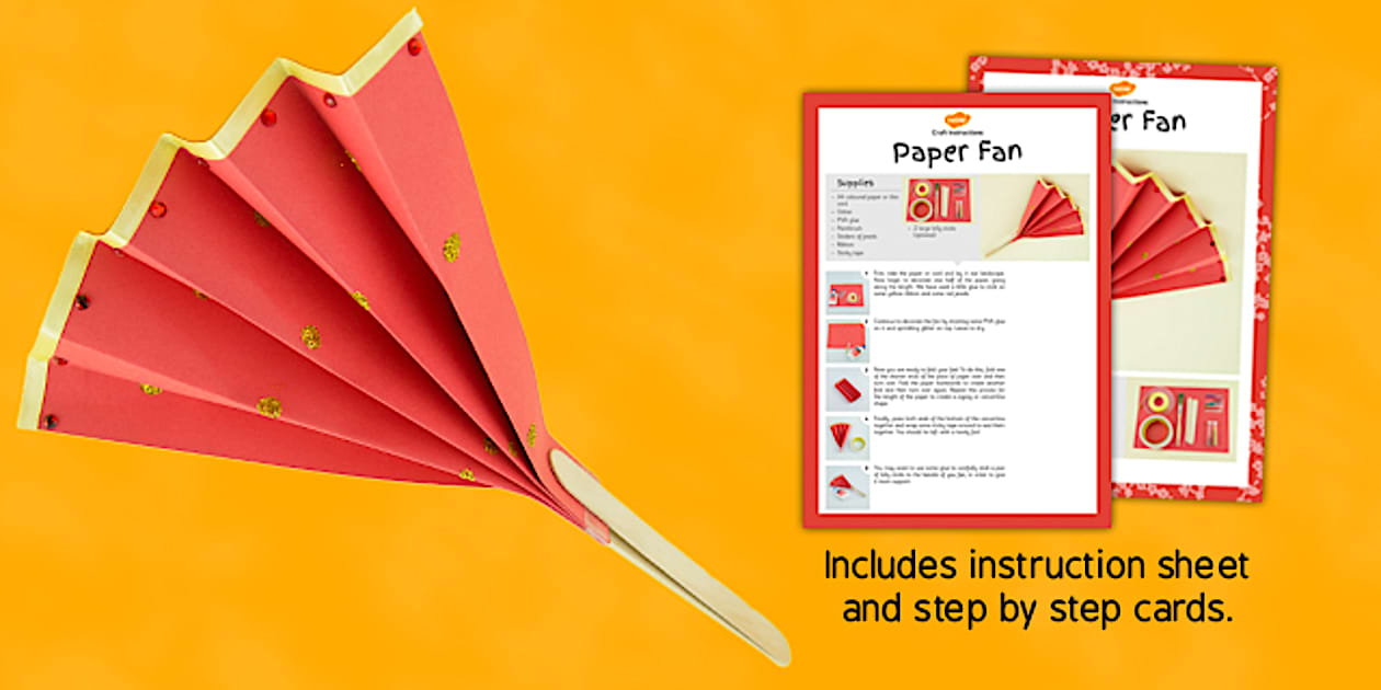 Fan Craft | How To Make A Paper Fan | Twinkl (teacher made)