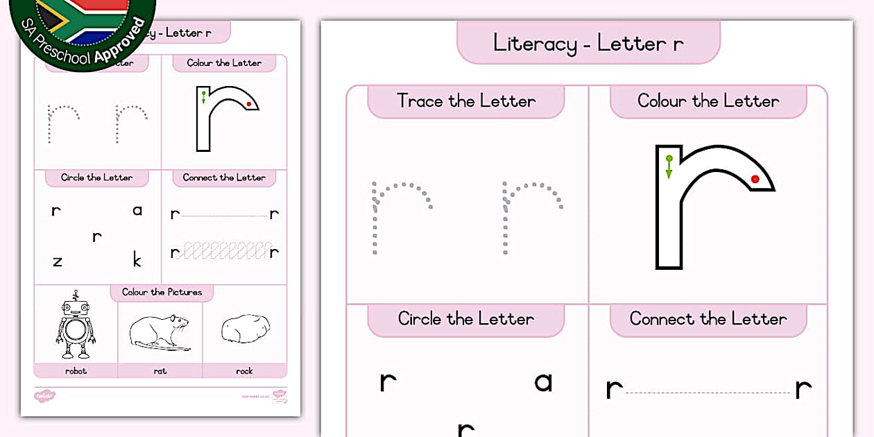 Preschool: Literacy: Letter r Worksheet