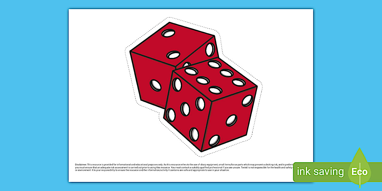 π Dice Emoji Cut-Out (teacher made) - Twinkl