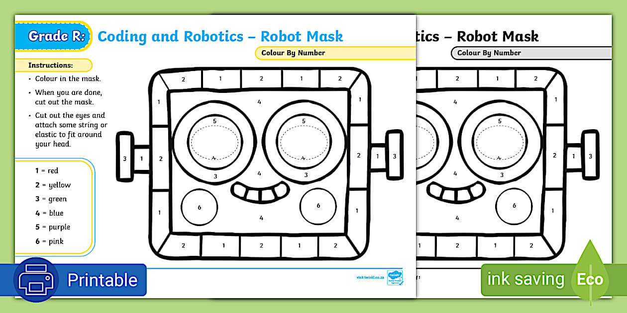 Robotics and Coding Robot Mask (teacher made) - Twinkl