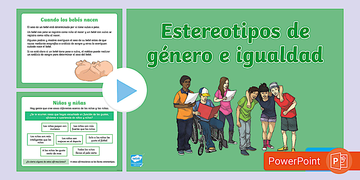 Presentación: Estereotipos de género e igualdad - Twinkl