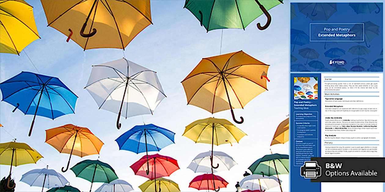 Pop Music and Poetry Lesson 1: Extended Metaphors | Beyond