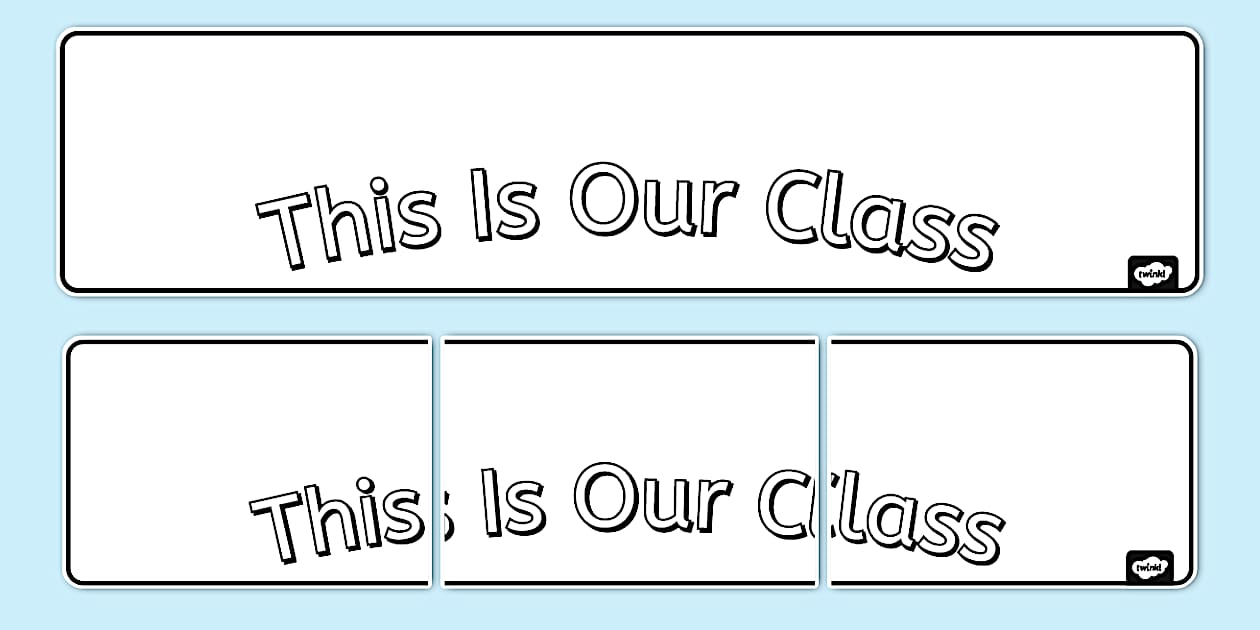 This Is Our Class Collaborative Drawing Display Banner
