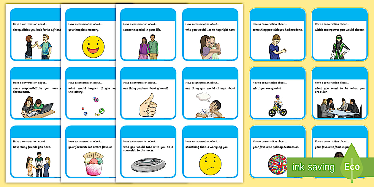 Conversation Games: Have a Conversation Cards (Teacher-Made)