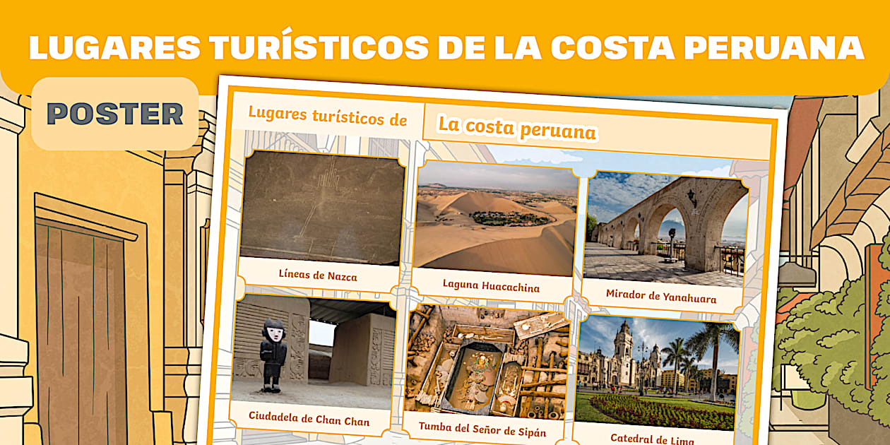 Lámina: Lugares turísticos de la costa peruana | Twinkl