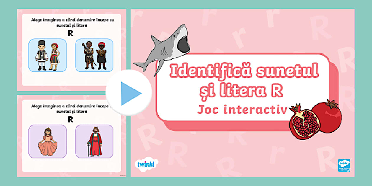 Identifică sunetul și litera R – Joc interactiv