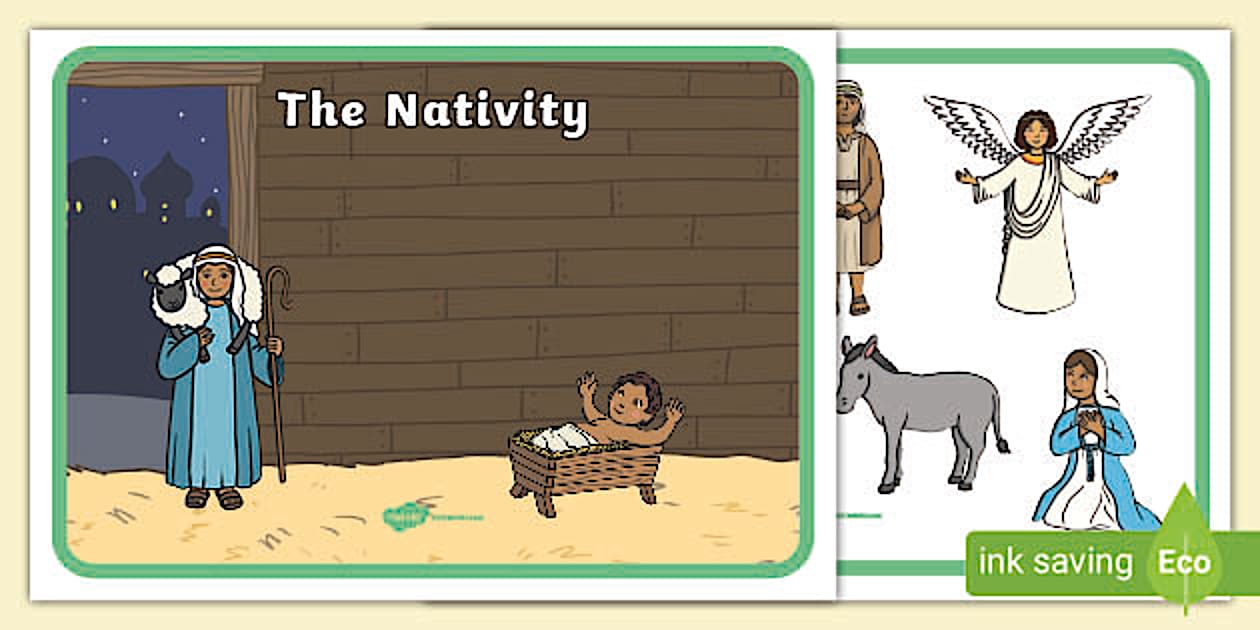 Label Nativity Eyfs A4 Make Your Own Nativity Scene EYFS / Primary - Twinkl