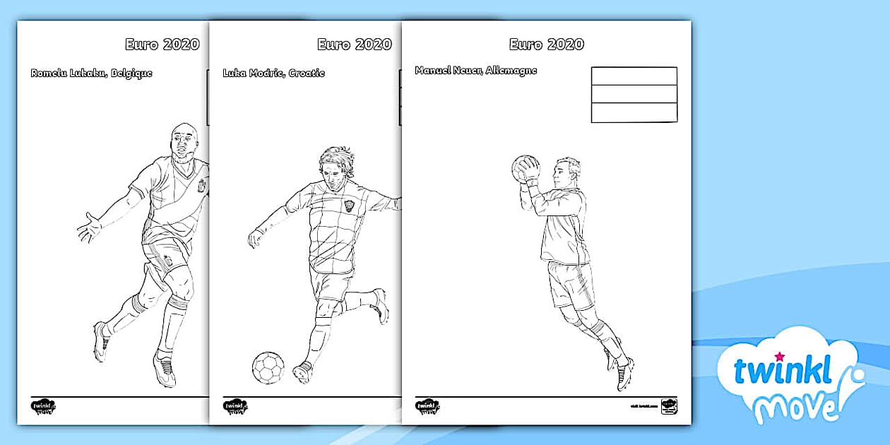 👉 Football Colouring Pages - Euro 2020 French (Summer 2021) Resources