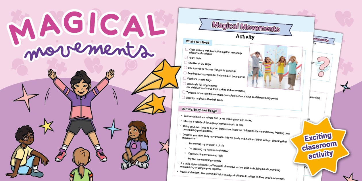 Discovering Me: Magical Movements Activity (teacher made)