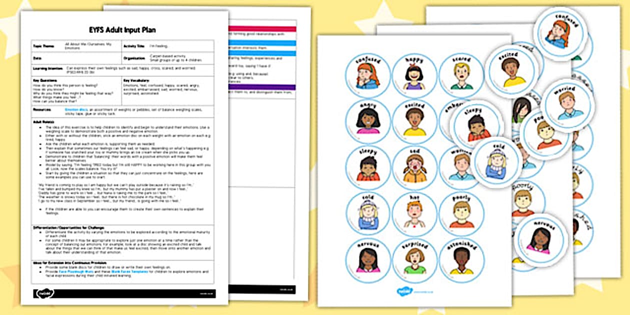 I'm Feeling EYFS Adult Input Plan and Resource Pack - Twinkl
