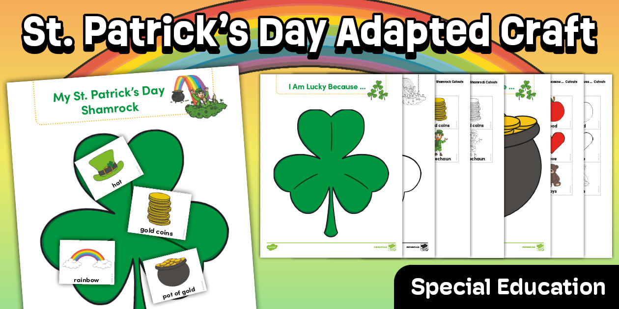 St. Patrick's Day Adapted Craft for Special Education