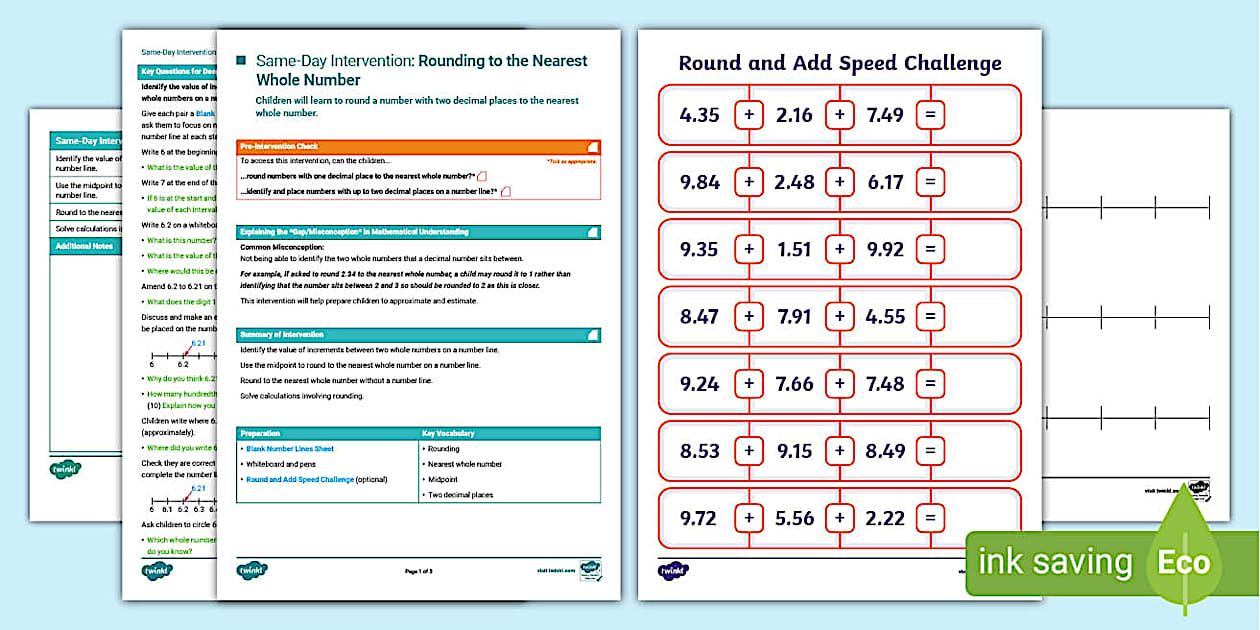 👉 Y5 Maths Intervention: Rounding to the Nearest Whole Number