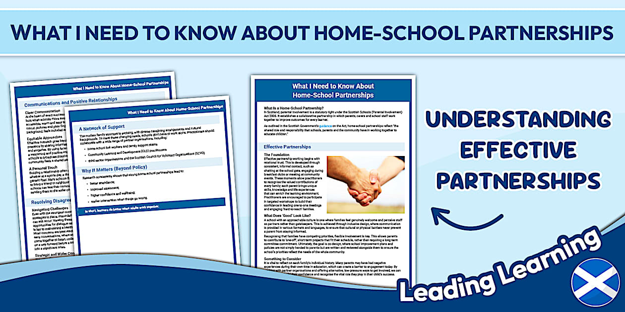 What I Need to Know About Home-School Partnerships