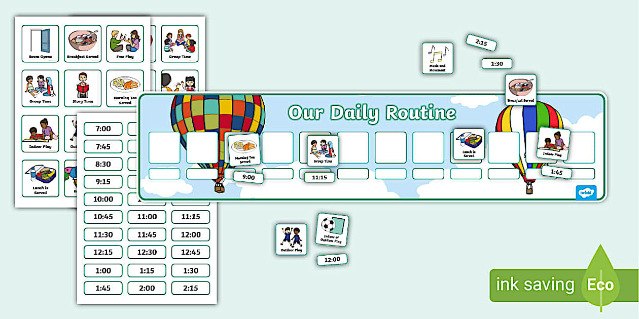 Activity Chart for Toddlers丨EYLF丨Routine丨Daily Planning.