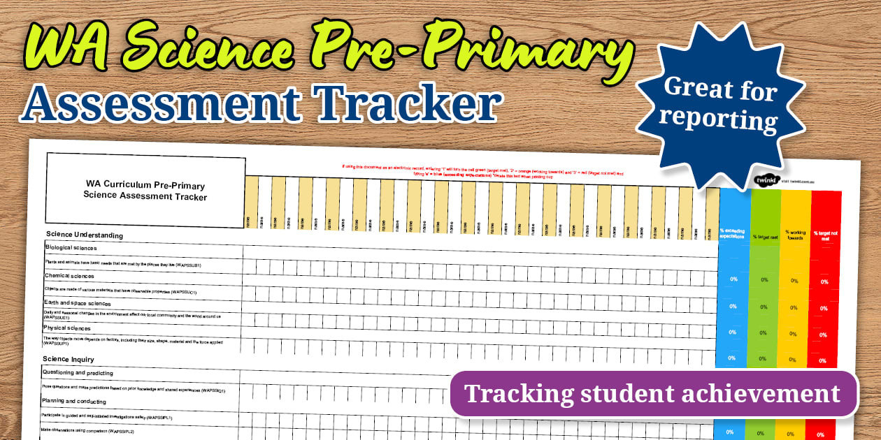 WA Science Pre-Primary Tracker