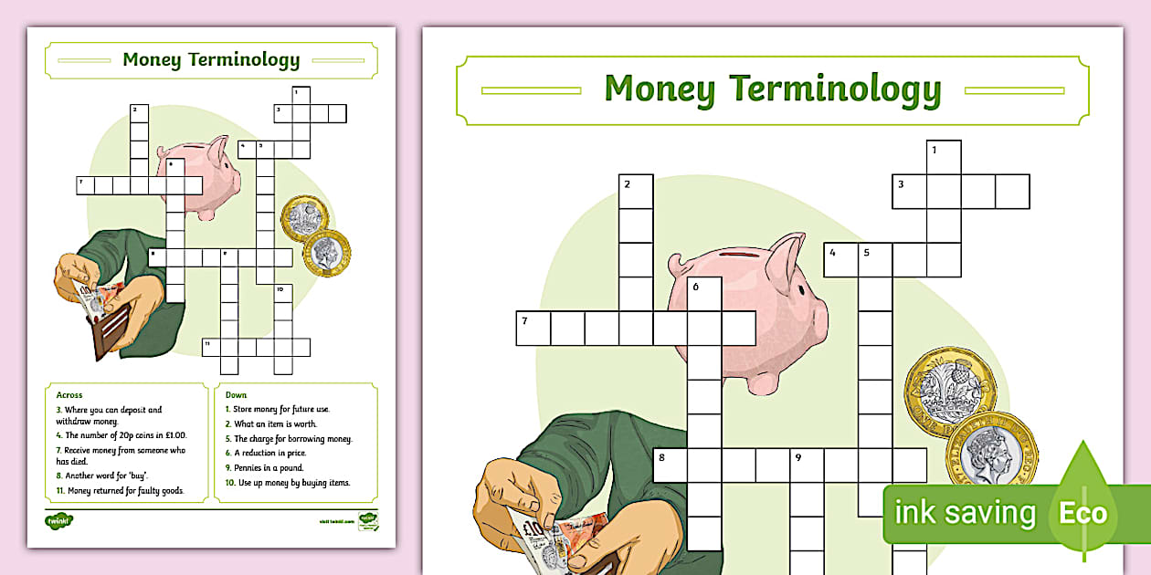 Money Terminology Crossword