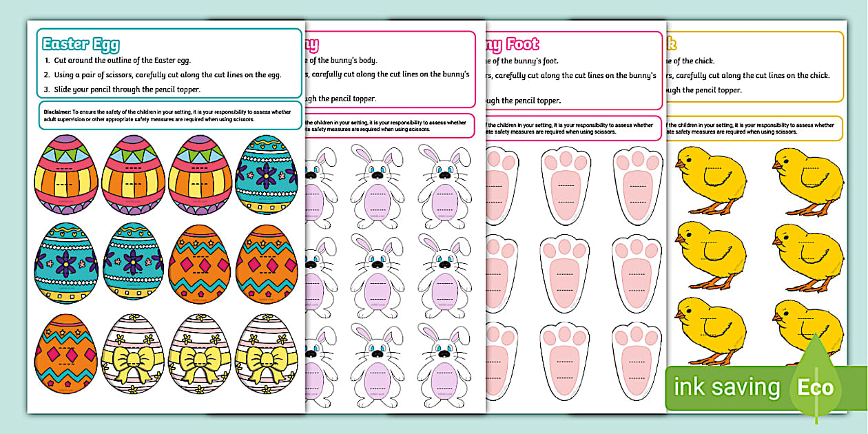 Easter Pencil Toppers