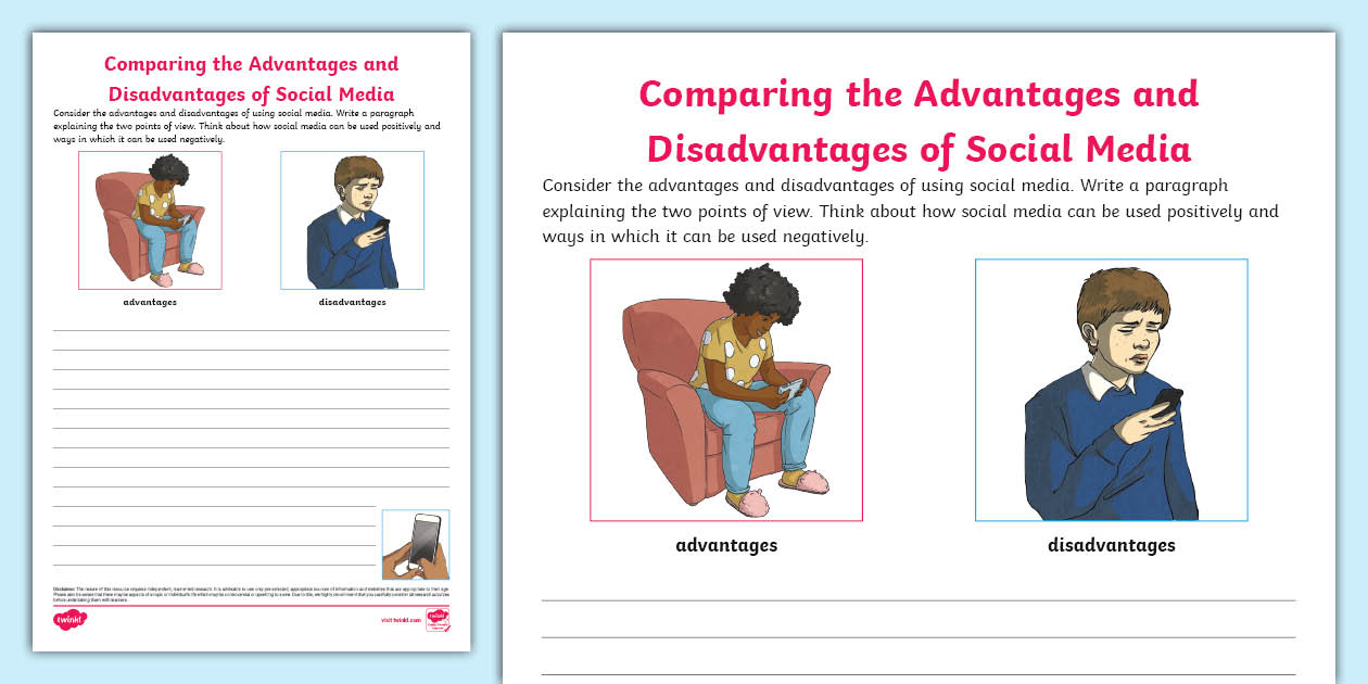Social Media Benefits and Risks Worksheet | Twinkl Resources
