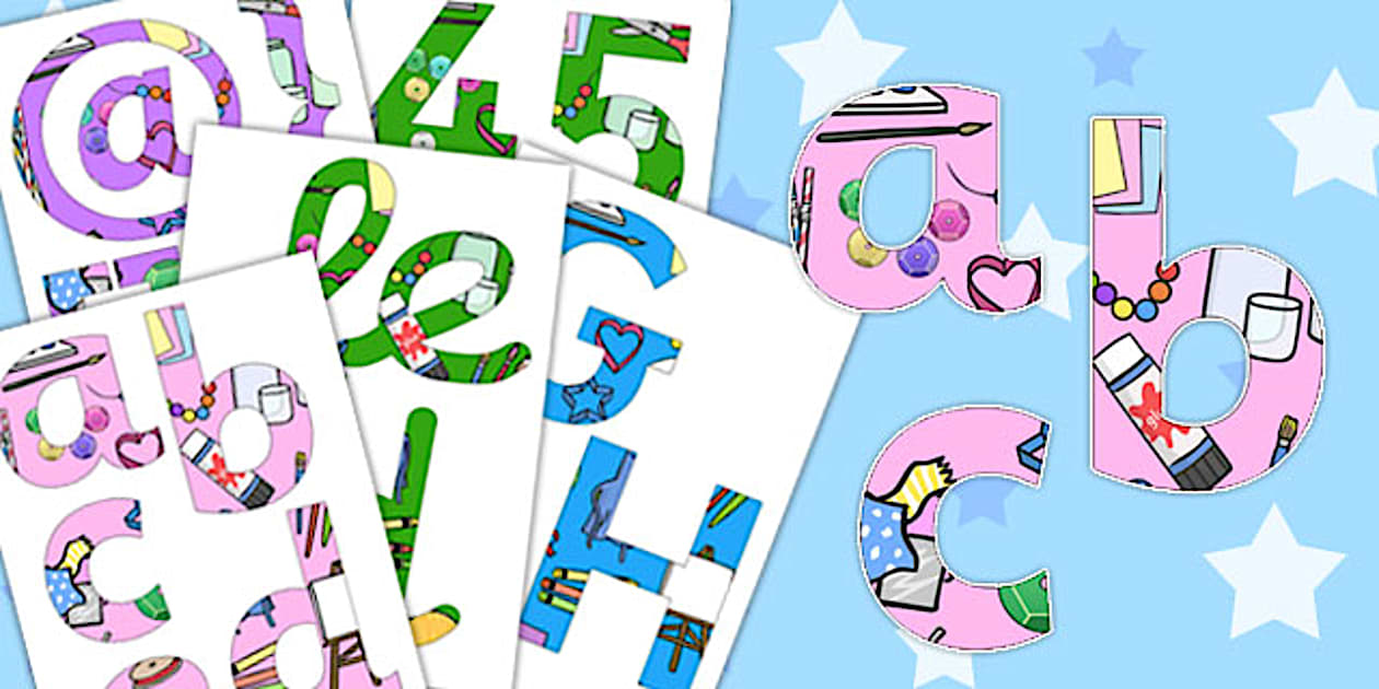 Art Equipment Display Lettering Lowercase (teacher made)