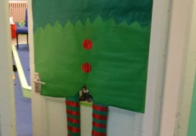 Elf door decoration