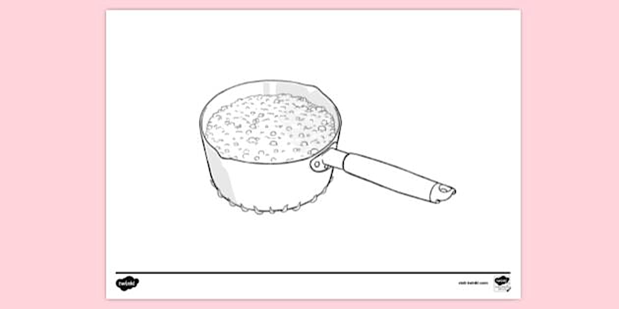 Saucepan Pan Colouring Sheet - Primary Resources - Twinkl