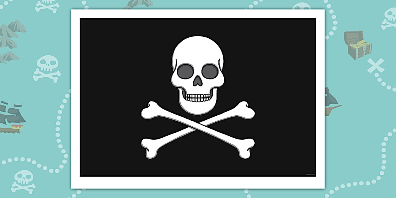Pirate Flag Printable Template Jolly Roger Resource
