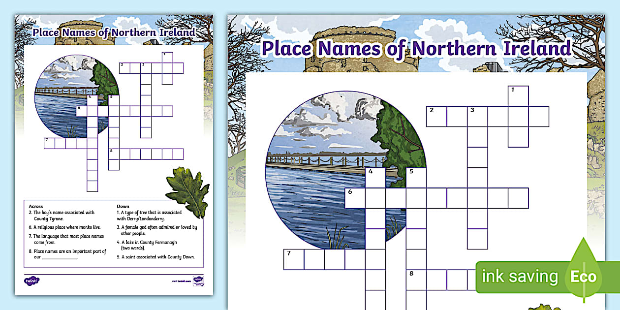 Place Names of Northern Ireland Crossword