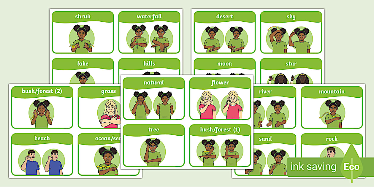 Auslan Natural Word Cards (Teacher-Made) - Twinkl