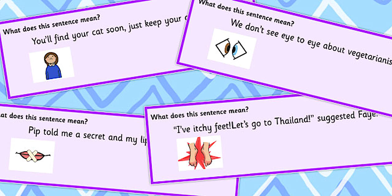 Body Idiom Sentences Set 3 (professor feito) - Twinkl